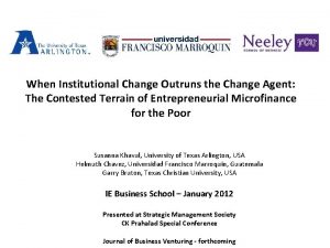 When Institutional Change Outruns the Change Agent The