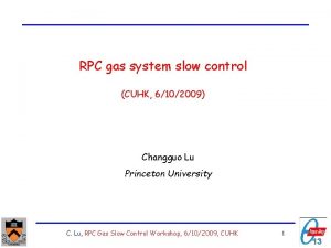 RPC gas system slow control CUHK 6102009 Changguo RPC gas system slow control CUHK 6102009 Changguo