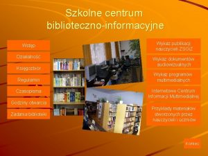 Szkolne centrum bibliotecznoinformacyjne Wstp Wykaz publikacji nauczycieli ZSOi