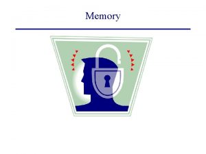 Memory Memory The logic and arithmetic circuits weve