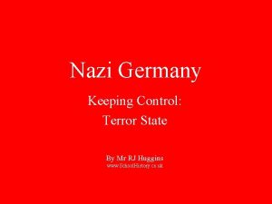 Nazi Germany Keeping Control Terror State By Mr