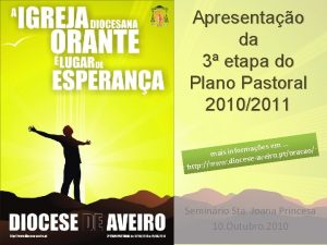 Apresentao da 3 etapa do Plano Pastoral 20102011
