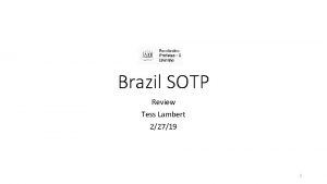 Brazil SOTP Review Tess Lambert 22719 1 Pyrrhus