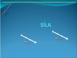 SLA F3 N Pojem sla ve fyzice Charakterizuje
