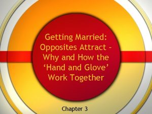 Getting Married Opposites Attract Why and How the