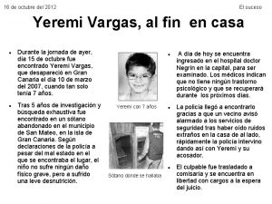 16 de octubre del 2012 El suceso Yeremi