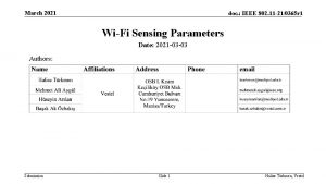 March 2021 doc IEEE 802 11 210365 r