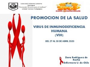 PROMOCION DE LA SALUD VIRUS DE INMUNODEFICIENCIA HUMANA