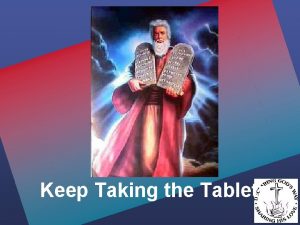 Keep Taking the Tablets commandments neglected J John