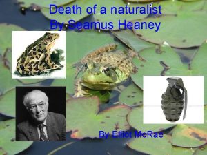 Death of a naturalist By Seamus Heaney By