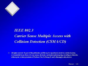 IEEE 802 3 Carrier Sense Multiple Access with