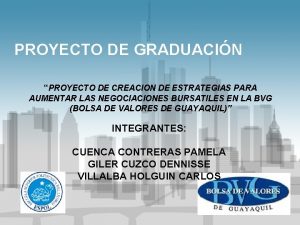 PROYECTO DE GRADUACIN PROYECTO DE CREACION DE ESTRATEGIAS