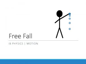 Free Fall IB PHYSICS MOTION What is Free