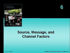 6 Source Message and Channel Factors Mc GrawHillIrwin