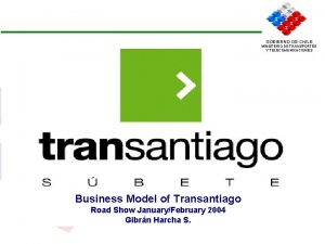 GOBIERNO DE CHILE MINISTERIO DE TRANSPORTES Y TELECOMUNICACIONES