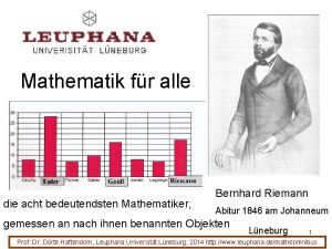 Mathematik fr alle die acht bedeutendsten Mathematiker Bernhard