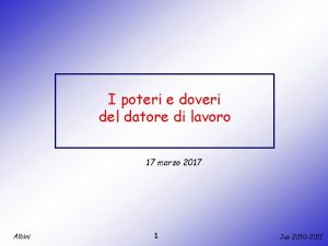 I poteri e doveri del datore di lavoro