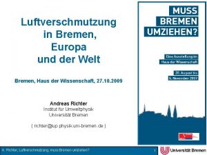 Luftverschmutzung in Bremen Europa und der Welt Bremen