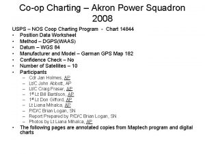 Coop Charting Akron Power Squadron 2008 USPS NOS