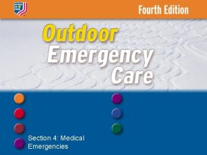 Section 4 Medical Emergencies Chapter 10 Respiratory Emergencies