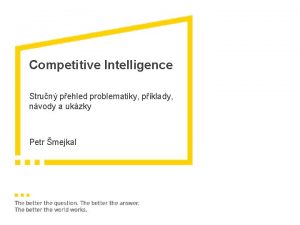 Competitive Intelligence Strun pehled problematiky pklady nvody a