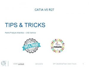CATIA V 5 R 27 TIPS TRICKS PierreFranois