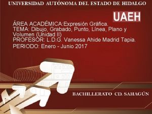 REA ACADMICA Expresin Grfica TEMA Dibujo Grabado Punto