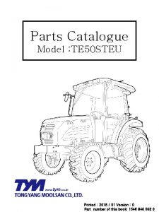 Parts Catalogue Model TE 50 STEU Printed 2015