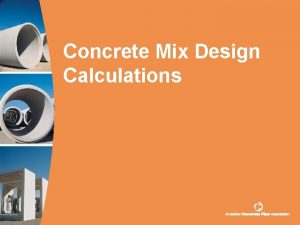 Concrete Mix Design Calculations Concrete Mix Design Wet