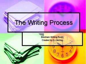 The Writing Process Brenham Writing Room Created by