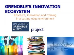 GRENOBLES INNOVATION ECOSYSTEM Research innovation and training in