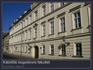 Katoliki bogoslovni fakultet Sveuilita u Zagrebu Neka s