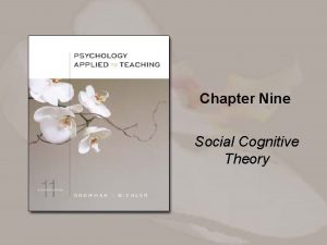 Chapter Nine Social Cognitive Theory Overview The Triadic