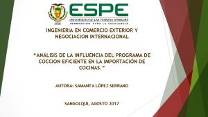 INGENIERIA EN COMERCIO EXTERIOR Y NEGOCIACION INTERNACIONAL ANLISIS