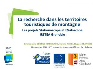 La recherche dans les territoires touristiques de montagne