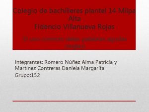 Colegio de bachilleres plantel 14 Milpa Alta Fidencio