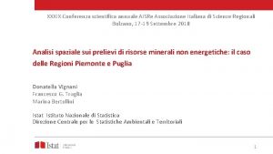 XXXIX Conferenza scientifica annuale AISRe Associazione Italiana di