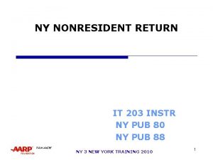 NY NONRESIDENT RETURN IT 203 INSTR NY PUB