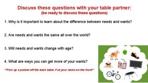 Discuss these questions with your table partner be