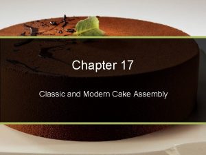 Chapter 17 Classic and Modern Cake Assembly Introduction