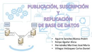 PUBLICACIN SUSCRIPCIN Y REPLICACIN DE BASE DE DATOS