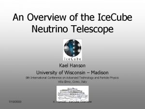 An Overview of the Ice Cube Neutrino Telescope