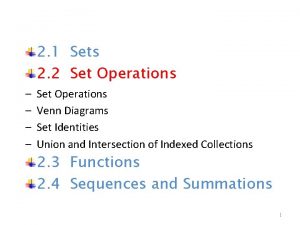 2 1 Sets 2 2 Set Operations Set