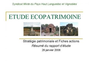 Syndicat Mixte du Pays Haut Languedoc et Vignobles