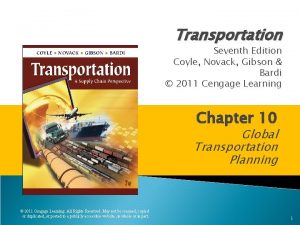 Transportation Seventh Edition Coyle Novack Gibson Bardi 2011