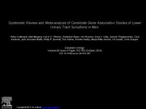 Systematic Review and Metaanalysis of Candidate Gene Association