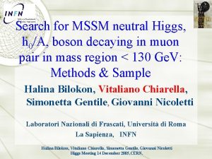 Search for MSSM neutral Higgs h 0A boson