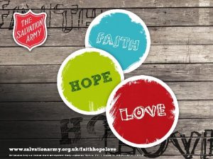 1 Faith Hope Love and The Salvation Army