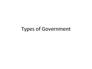 Types of Government Monarchy Definition Form of government