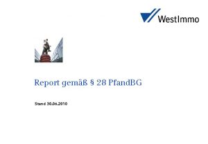 Report gem 28 Pfand BG Stand 30 06